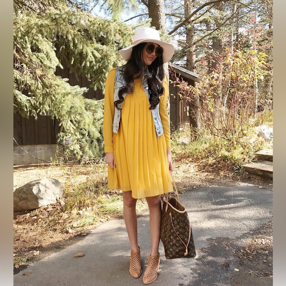 Rachel Parcell Mustard Yellow Dress